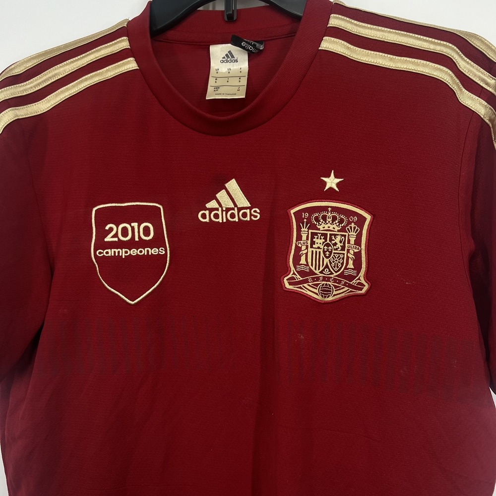 Spain National Team Campeones Football Soccer Jersey Shirt Camiseta Adidas *FLAW